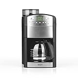 BEEM Kaffeeautomat Fresh-Aroma-Perfect Thermostar | Kaffeemaschine mit Mahlwerk, Glaskanne, Permanent-Goldfilter, Timer, 92C° Brühtemperatur [Edelstahl,1000W]