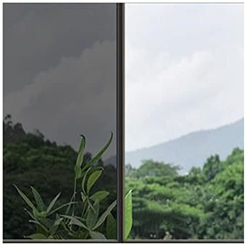 Wushu Blickschutz Window Film,Einweg-Spiegelglasfolie ， Hitzeschutz-Anti-UV-Sonnenschutz-Fensteraufkleber Mit Schwarzer Tönung ， für Türglasfenster (Color : Black, Size : 100(w) X500(h) cm)