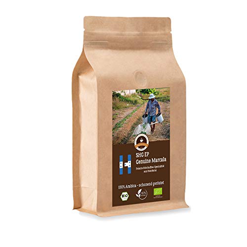 Kaffee Globetrotter - Bio Honduras Genuine Marcala - 500 g Grob Gemahlen - für Stempel-kanne French-Press Kaffeebereiter - Spitzenkaffee - Röstkaffee aus biologischem Anbau