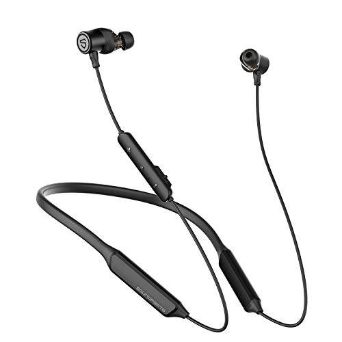 SoundPEATS Force Pro Dual Dynamic Drivers Bluetooth-Kopfhörer, kabellose Nackenbügel-Ohrhörer mit Crossover, APTX HD Audio Eingebautes Mikrofon 22 Stunden Spielzeit Sport-Kopfhörer
