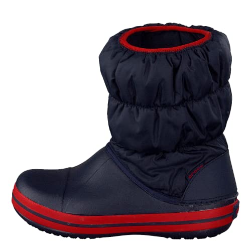 Crocs Winter Puff Boot Kids, Unisex - Kinder Schneestiefel, Blau (Navy/Red), 28/29 EU