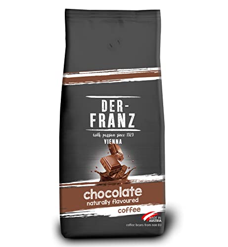 Der-Franz Kaffee, Mischung aus Arabica und Robusta, geröstet, ganze Bohne aromatisiert mit natürlicher Schokolade UTZ, 1000 g