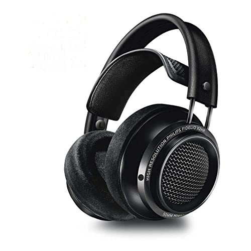 Philips Fidelio X2HR Over-Ear High Resolution kabelgebundene Kopfhörer | offenes Design | Doppellagige Ohrmuscheln | 50 mm Neodym-Treiber | Deluxe Memory Foam Ohrpolster