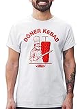 Shirtracer Döner Kebab Herren T-Shirt und Männer Tshirt (Weiß, L)