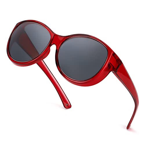 SIPHEW Polarisierte Übersonnenbrillen Damen/Herren, Clip Sonnenbrille aufsatz für Brillenträger UV400 Schutz-Überzieh
