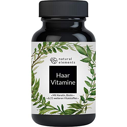 Haar Vitamine - 180 Kapseln - Premium: Hochdosiert mit Keratin, Biotin, Selen, Zink, Hirseextrakt, bioaktiven B-Vitaminen & mehr - Laborgeprüft