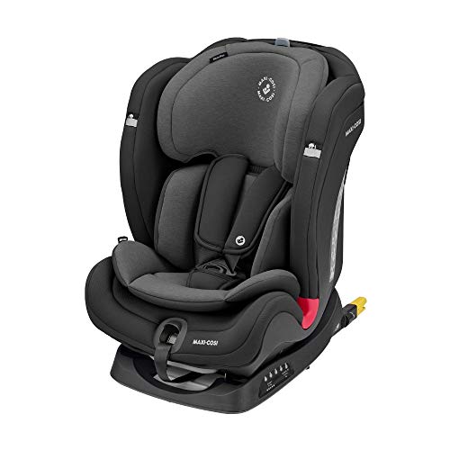 Maxi-Cosi Titan Plus, Mitwachsender Kindersitz mit ISOFIX, ClimaFlow Funktion und Liegeposition, Gruppe 1/2/3 Autositz (9-36 kg) Nutzbar ab ca. 9 Monate bis 12 Jahre, Authentic Black (schwarz)