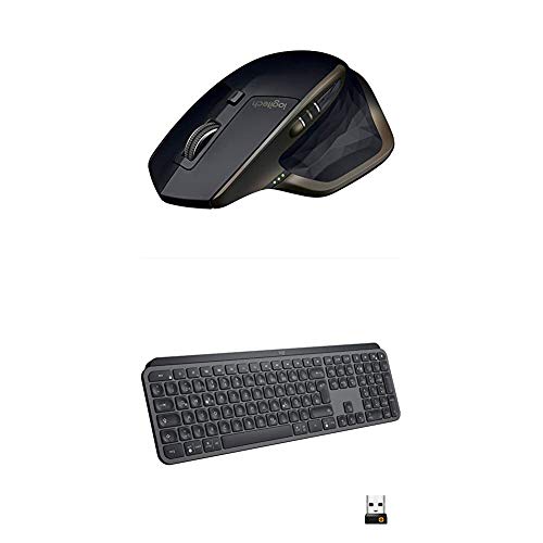 Logitech MX Master Amazon Exklusiv Kabellose Bluetooth Maus + MX Keys - Fortschrittliche Kabellose Tastatur