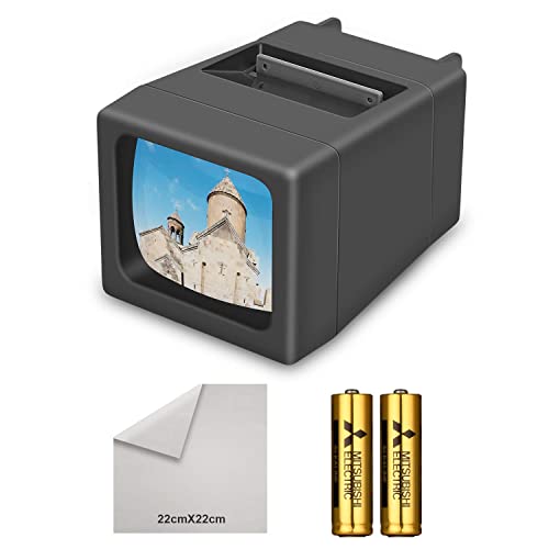Dia-Viewer, LED Diabetrachter für Alte Dias, 35mm Negativ und Diaprojektor Dia-Betrachter, beleuchtet durch LED (2 AA-Batterien im Lieferumfang enthalten)