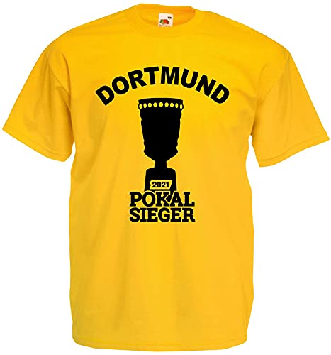 Dortmund Pokalsieger 2021 Berlin Herren T-Shirt S-XXXL|gelb-XXL