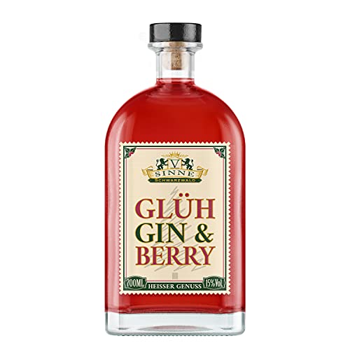 V-SINNE Glüh Gin & Berry - die Ginvolle Alternative zum Glühwein - Himbeeren, Gin & feine Wintergewürze - 700 Ml