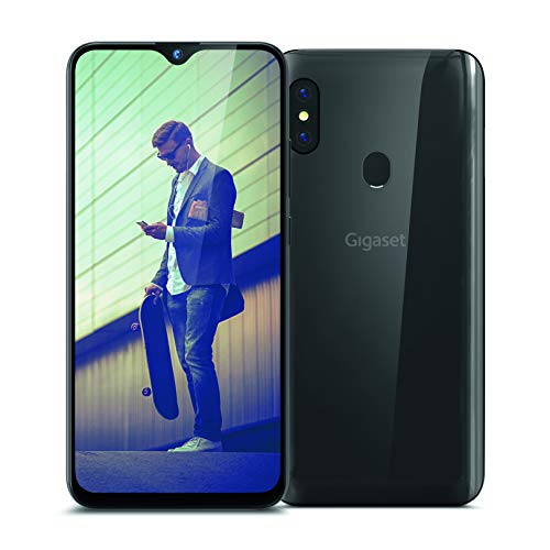 Gigaset GS290 Allrounder Smartphone (16 cm (6,3 Zoll) V-Notch Display, 4GB RAM, 64GB Speicher, Android 10, ohne Vertrag mit Clearcover zum Schutz) titanium grey