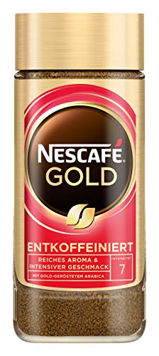 NESCAFÉ GOLD Entkoffeiniert, löslicher Bohnenkaffee, Instant-Kaffee aus erlesenen Kaffeebohnen, vollmundig & aromatisch, koffeinfrei, 1er Pack (1 x 100g)