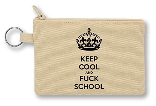 Keep Cool Fuck School Rebellious Teenage Geldbörse mit Reißverschluss