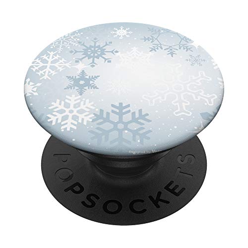 Snow Schnee Flocke Schneeflocke Winter Weihnachten Christmas PopSockets PopGrip: Ausziehbarer Sockel und Griff für Handys/Tablets mit Tauschbarem Top