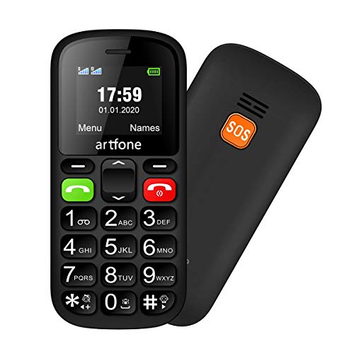 artfone CS181 Seniorenhandy ohne Vertrag | Mobiltelefon mit großen Tasten | Dual SIM Handy mit Notruftaste | Rentner Handy große Tasten | GSM Handy | Inklusive Ladegerat