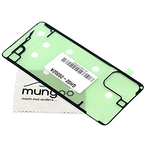 Klebefilm Akkudeckel für Samsung Original für Samsung Galaxy A71 (A715F) Dichtung Kleber Adhesive mit mungoo Displayputztuch