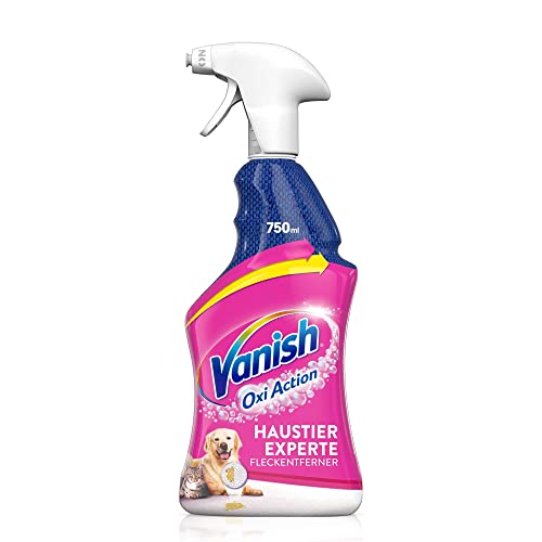 Vanish Oxi Action Haustier-Experte Teppichreiniger – 1 x 750 ml – Fleckenentferner Spray für Teppiche und Polster – Gegen Schmutz und Geruch nach Urin