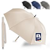 LANGENBERG Regenschirm groß mit [Ø138 CM SPANNWEITE] inkl. automatischer Öffnung - Regenschirm Sturmfest mit stilvollem Griff - XXL Regenschirm Herren und Damen - Stockschirm groß samt Tragehülle
