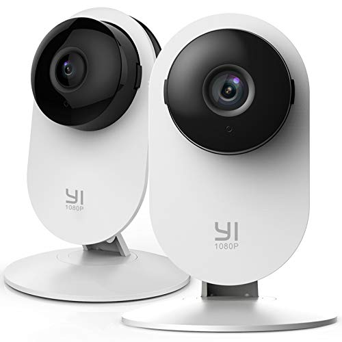YI Home Camera 1080p 2 Stücke,Ip Kamera Wifi Überwachungskamera Innen mit Bewegungserkennung, Push-Benachrichtigung, Zweiwege-Audio, Nachtsichtfunktion, Smart Kamera für Telefone iOS und Android