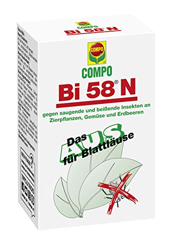 COMPO Bi 58 N gegen saugende und beißende Insekten an Zierpflanzen, Gemüse und Erdbeeren, Effektiv Blattläuse bekämpfen, Insektizid, Konzentrat, 30 ml