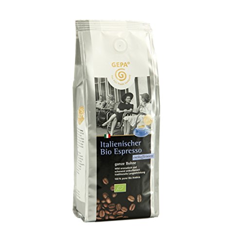 Gepa Bio Espresso Koffeinfrei ( 6 x 250 g ) ganze Bohne. Fair Trade Kaffee
