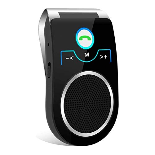 Aigoss Auto Kfz Bluetooth Freisprecheinrichtung Car Kit für Sonnenblende Automatische Abschaltung, Freisprechanlage mit Siri Google Assistant Unterstützt 2 Telefone gleichzeitig