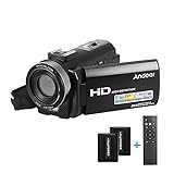 Camnoon HDV-201LM 1080P FHD Digitalvideokamera Camcorder DV-Recorder 24MP 16X Digitalzoom 3,0 Zoll LCD-Bildschirm mit 2 Akkus