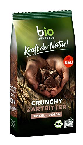 biozentrale Müsli Crunchy Zartbitter | 375g Bio-Müsli | mit veganer Zartbitterschokolade | ohne Rosinen | palmölfrei | Ballaststoffquelle
