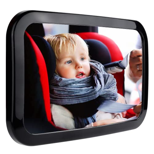 Zacro Rücksitzspiegel für Babys Babyspiegel für Autositz Einstellbar Sicherheitsspiegel Babyspiegel schwarz