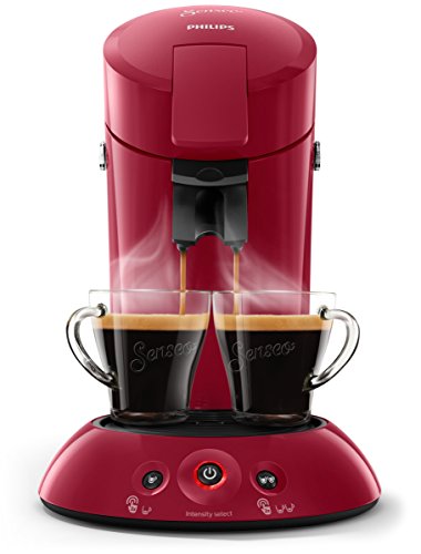 Philips Senseo HD6554/90 Kaffeepadmaschine (Crema Plus, Kaffeestärkewahl) dunkelrot