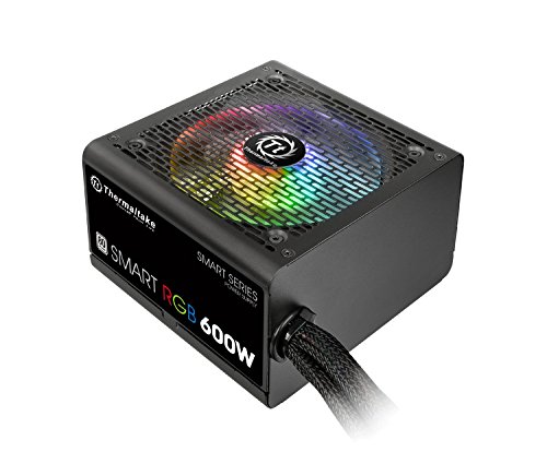 Thermaltake Smart RGB 600W | PC-ATX-Netzteil | 80-Plus | leiser 120 Lüfter | EU zertifiziert | schwarz