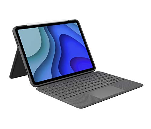 Logitech Folio Touch iPad Hülle Tastatur, Trackpad und Smart Connector für 11 Zoll iPad Pro (Modell: A1980, A2013, A1934, A1979, A2228, A2068, A2230, A2231) Skandinavisches QWERTY-Layout Grafit