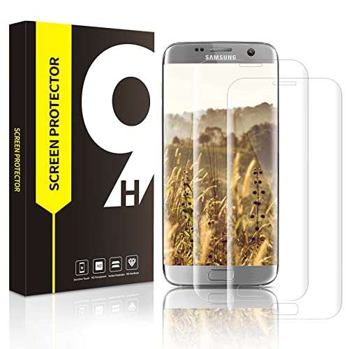 wsky Schutzfolie für Panzerglas für Samsung Galaxy S7 Edge, [2 Stück] Frei von Kratzern, Anti-Fingerabdruck Panzerglasfolie, 9H Härte, HD Displayschutzfolie für Samsung S7 Edge-Ultrabeständig