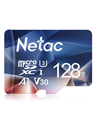 Netac 128GB Speicherkarte，Micro SD Karte(A1, U1, C10, V10, FHD, 600X), TF Memory Card UHS-I bis zu 90/10 MB/s(R/W) für Kameras, Dashcam, Switch und Smartphones