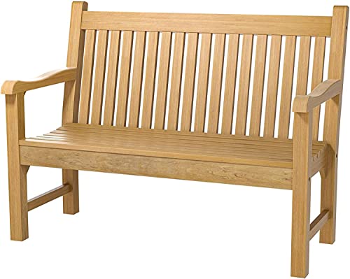Floorsome Gartenbank aus Holz | stabile 2-Sitzer Outdoor Bank | bis 320 kg Belastung | Möbel für Terrasse, Park, Terrasse, Balkon