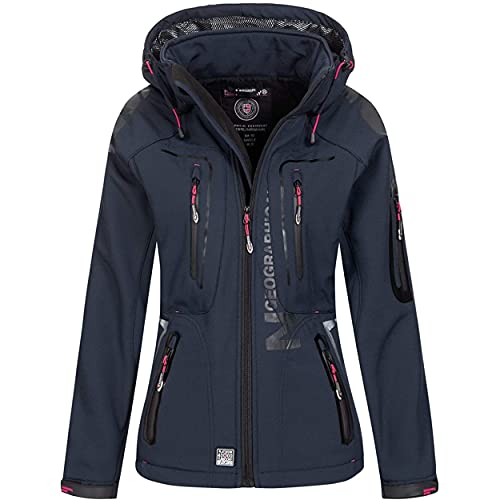 Geographical Norway Damen Softshell Outdoor Jacke Navy L