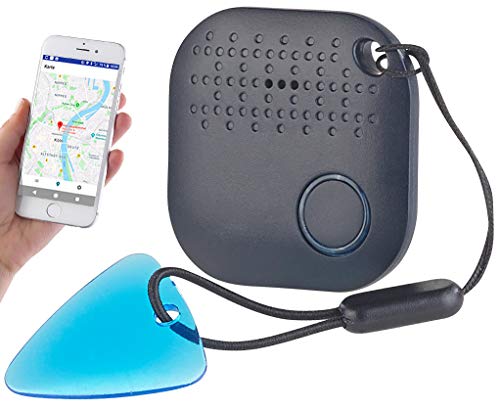Callstel Tracker: 4in1-Mini-Schlüsselfinder mit Bluetooth, App & GPS-Ortung, 98 dB (Keyfinder App)