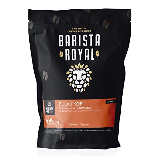 BARISTA ROYAL Kaffeebohnen 1kg 'Pulau Kopi' | Frische Kaffeebohnen direkt aus Indonesien | 100% Arabica Kaffee ganze Bohnen | Ideal für Vollautomat und Filtermaschine