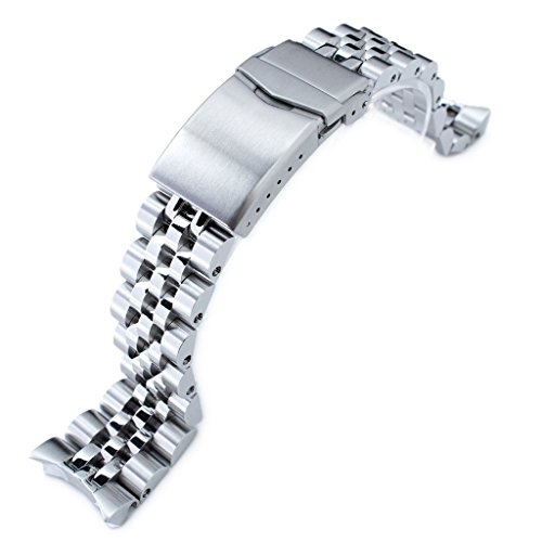 22 mm Angus Jubilee 316L SS Armbanduhr Armband für Seiko SKX007, gebürstet/poliert, v-clasp