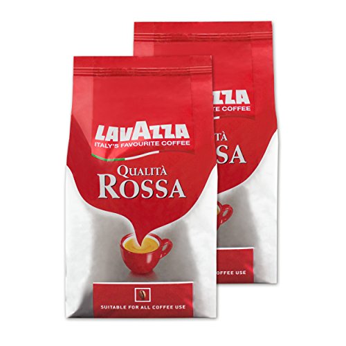 Lavazza Kaffee Qualita Rossa, ganze Bohnen, Bohnenkaffee, 2er Pack, 2 x 1000g