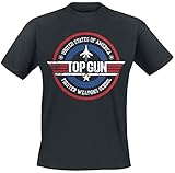 Top Gun Fighter Weapons School Männer T-Shirt schwarz L 100% Baumwolle Fan-Merch, Filme