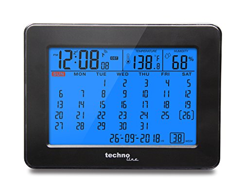 Technoline Digitaler Kalender WT 2500 mit Funkuhr, Innentemperaturanzeige und Innenluftfeuchteanzeige