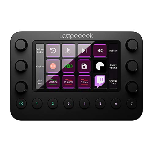 Loupedeck Live – Die Flexible Konsole für Live Streaming, Foto- und Video-Bearbeitung mit frei belegbaren Buttons, Reglern und LED-Touchscreen