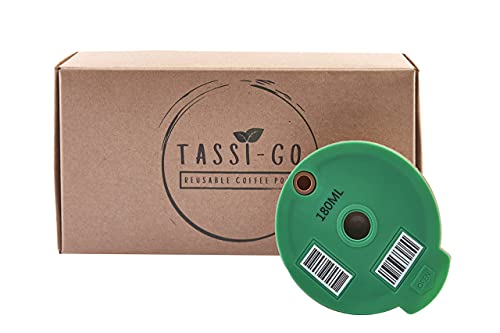 TASSI-GO wiederverwendbare Kaffeekapsel - nachfüllbarer Kaffeefilter | nachhaltige Mehrwegkaffeekapsel | für Bosch-s Tassimo-Maschinen – 180 ml