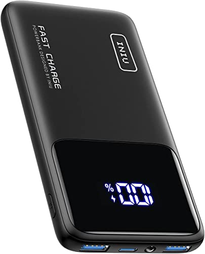 INIU Power Bank, Slimmest Fast Charging Powerbank klein Aber Stark 10500mAh USB C Input&Output, PD3.0 QC4.0 Externe Handyakkus 22.5W, kompatibel mit iPhone 15 14 13 12 Pro Max Samsung S21 iPad