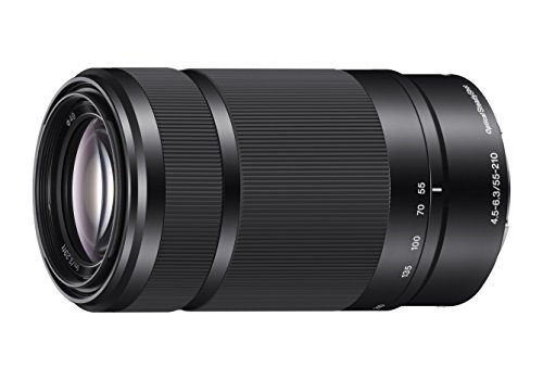 Sony SEL-55210 Tele-Zoom-Objektiv (55-210 mm, F4.5–6.3, OSS, APS-C, geeignet für A7, ZV-E10, A6000- und Nex-Serien, E-Mount) schwarz