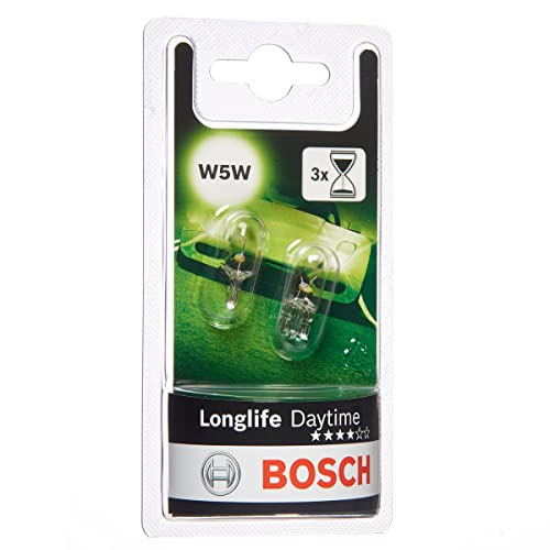 Bosch W5W Longlife Daytime Fahrzeuglampen - 12 V 5 W W2,1x9,5d - 2 Stück