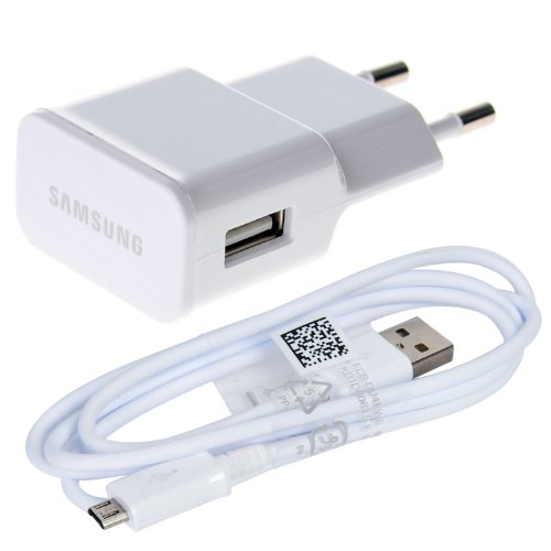 Samsung Ladekabel für I9505 Galaxy S4 ETA-U90EWE GSTD +Original Datenkabel Weiß Netzteil Ladegerät MicroUSB 2A Ampere 2000 mAh Ladekabel