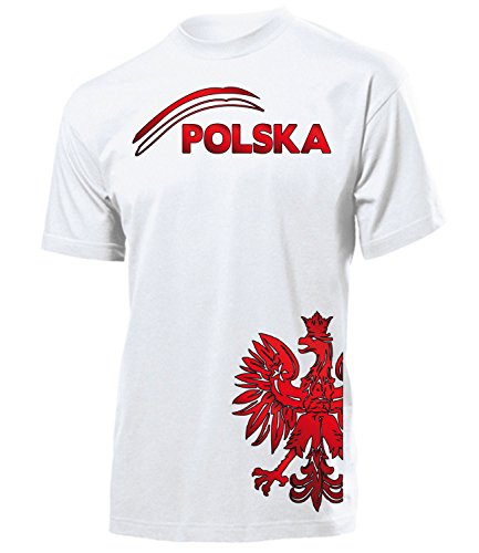 Polen Polska Poland Polski Polnische Koszulka Fanshirt Fussball Fußball Trikot Look Jersey Herren Männer t Shirt Tshirt t-Shirt Fan Fanartikel Outfit Bekleidung Oberteil Hemd Artikel